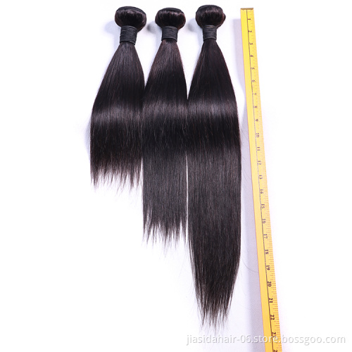 Free Sample Hair Bundles Raw Virgin Human Hair Weave Bundle Wholesale Double Drawn DHL Straight Indian